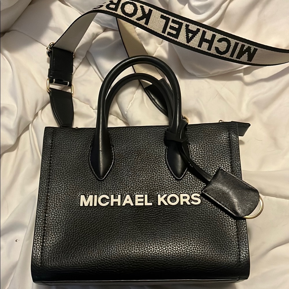 Michael Kors Black Satchel with Structured Design